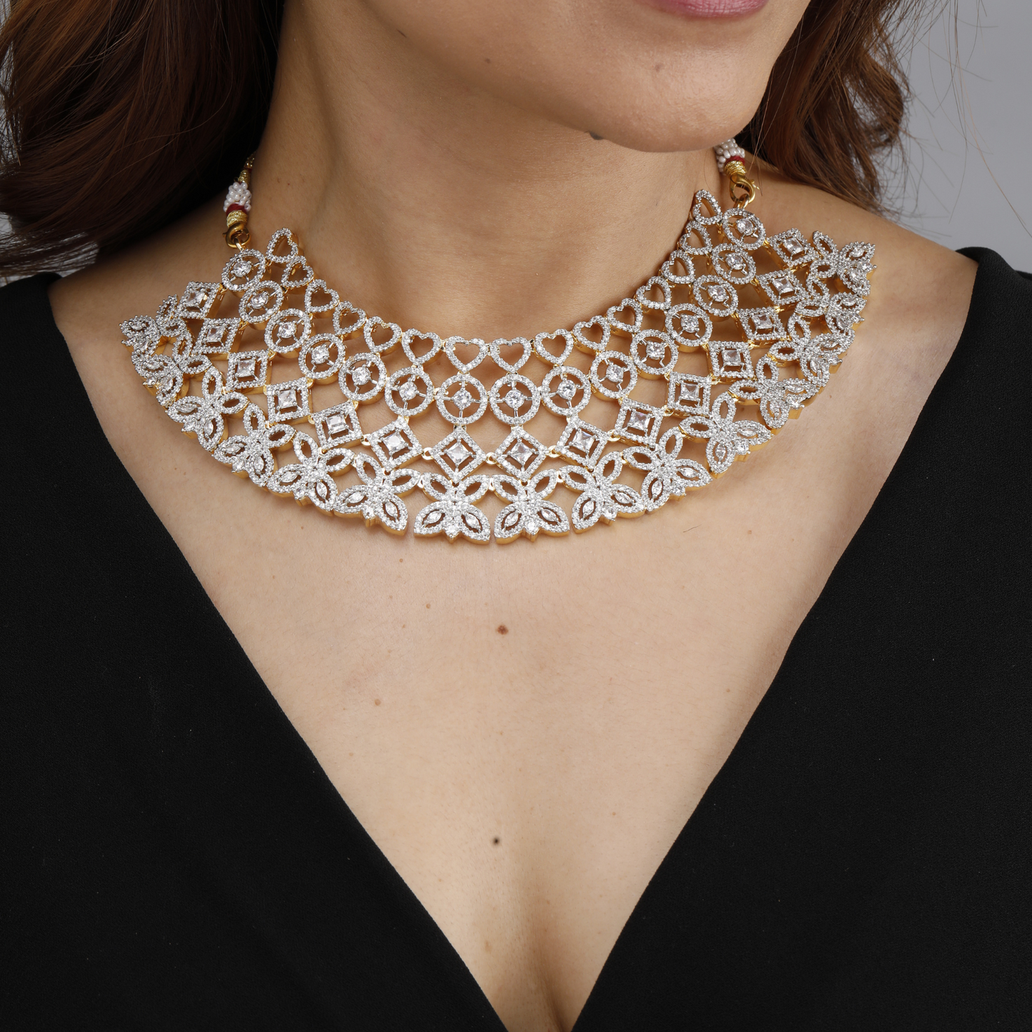 Diamond Lace Choker Set