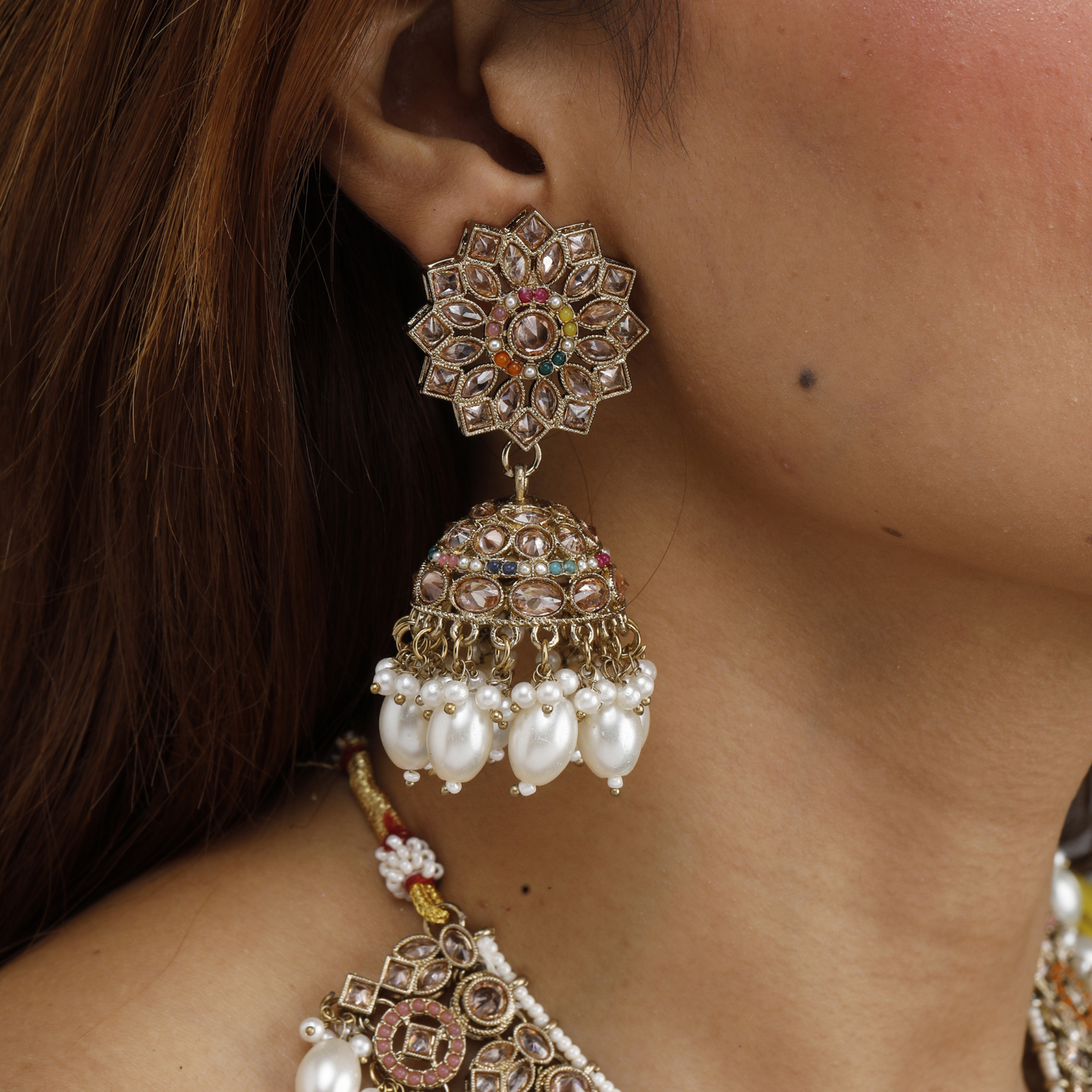 Noor-E-Rang Pearl Kundan Set