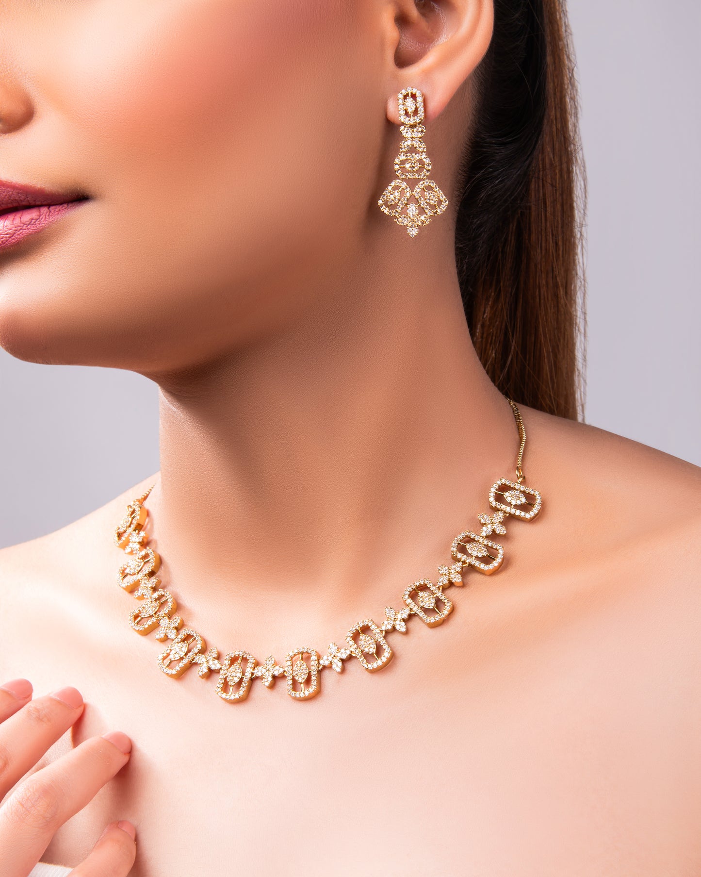 ANJANI CUBIC ZIRCONIA SET