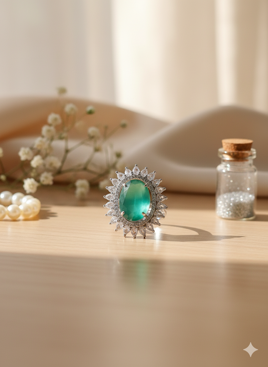 Oval Mint Ring