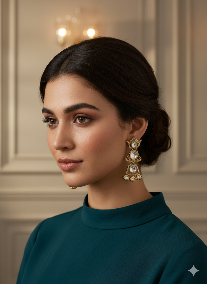 Nazakat Kundan Jhumkas