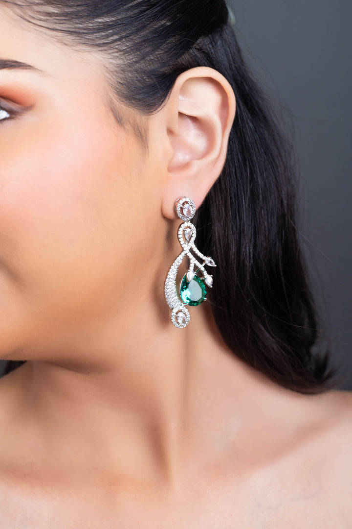 Elara Green Luxe Earrings