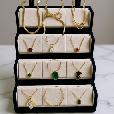 Premium 4-Layer Necklace Display Box