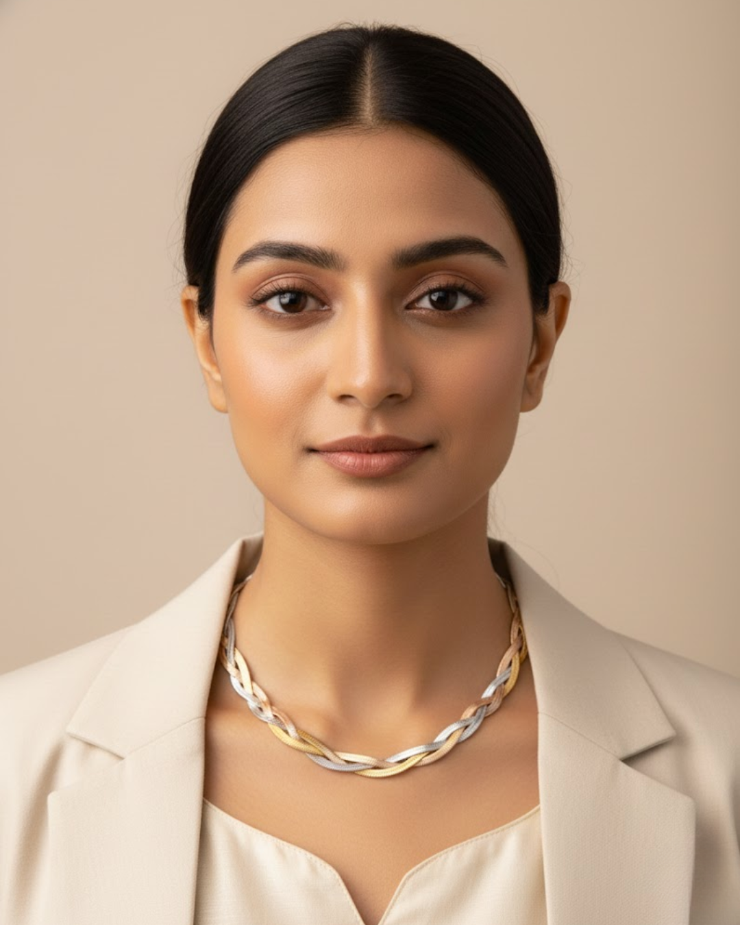 Three Tone Anti-tarnish Triple Layer Chain