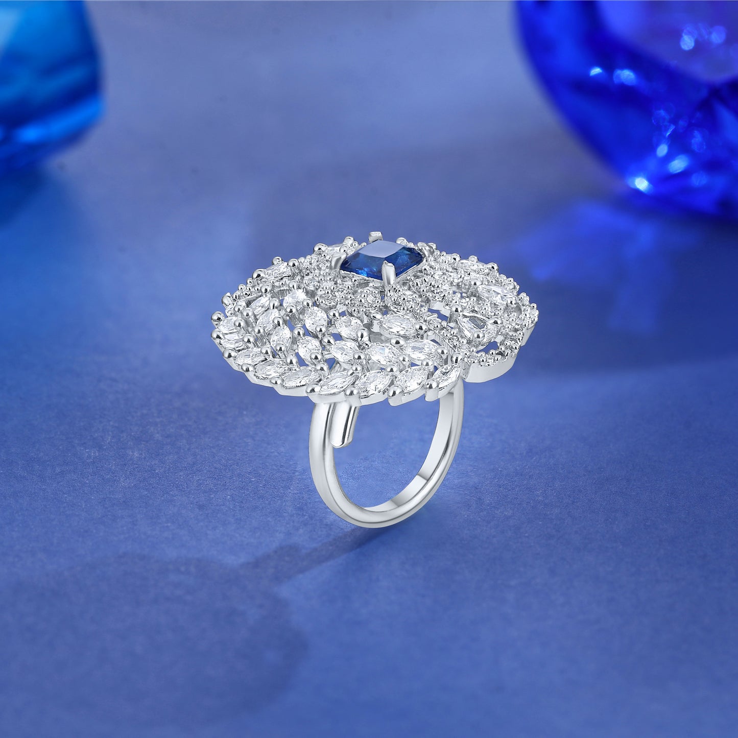 Sapphire Halo Ring