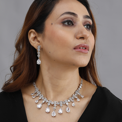 Crystal Teardrop Necklace