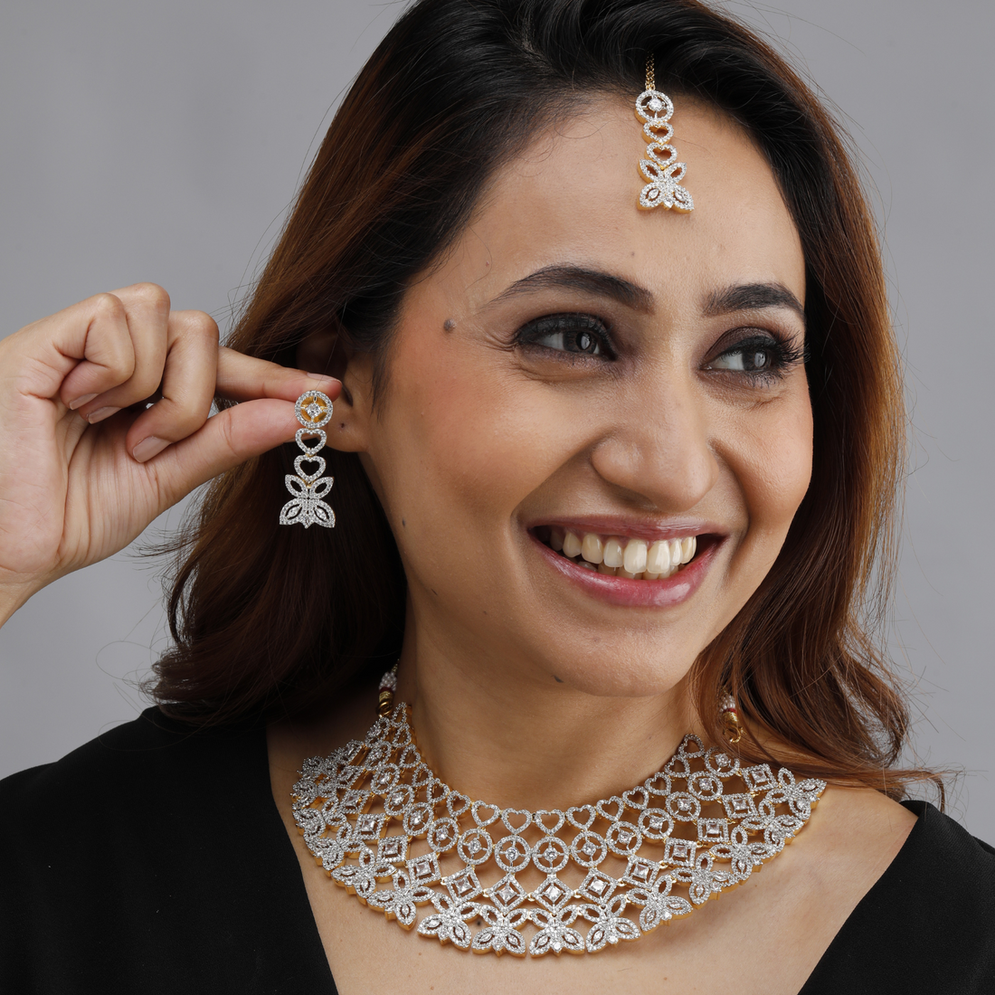 Diamond Lace Choker Set