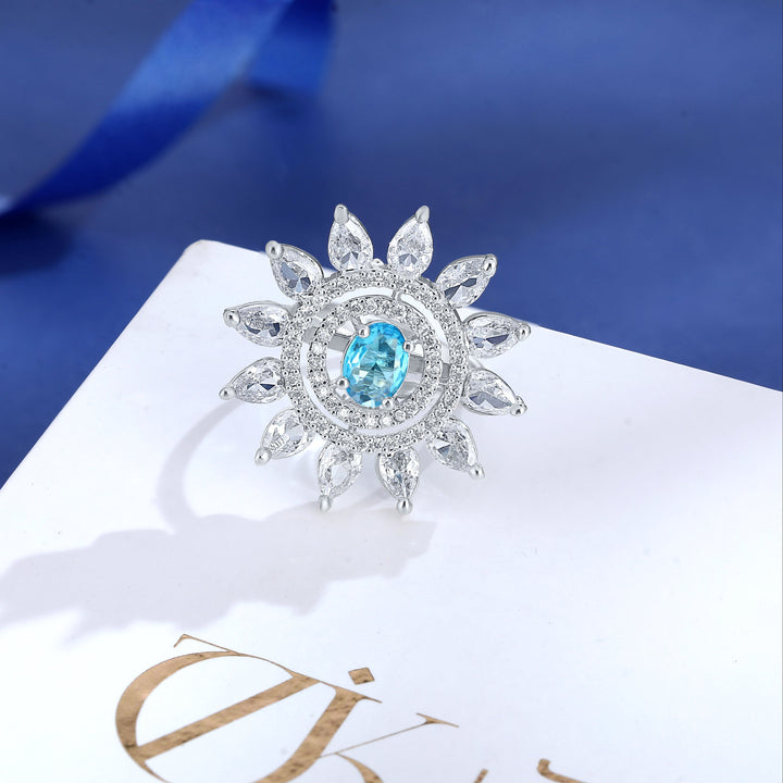 Aqua Bloom Ring