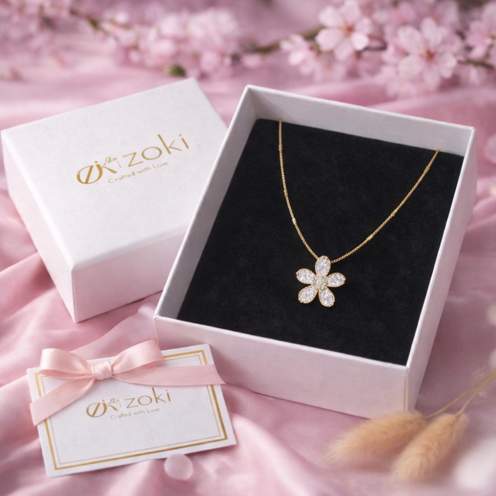 Flora anti-tarnish chain pendant