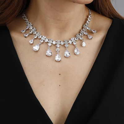 Crystal Teardrop Necklace