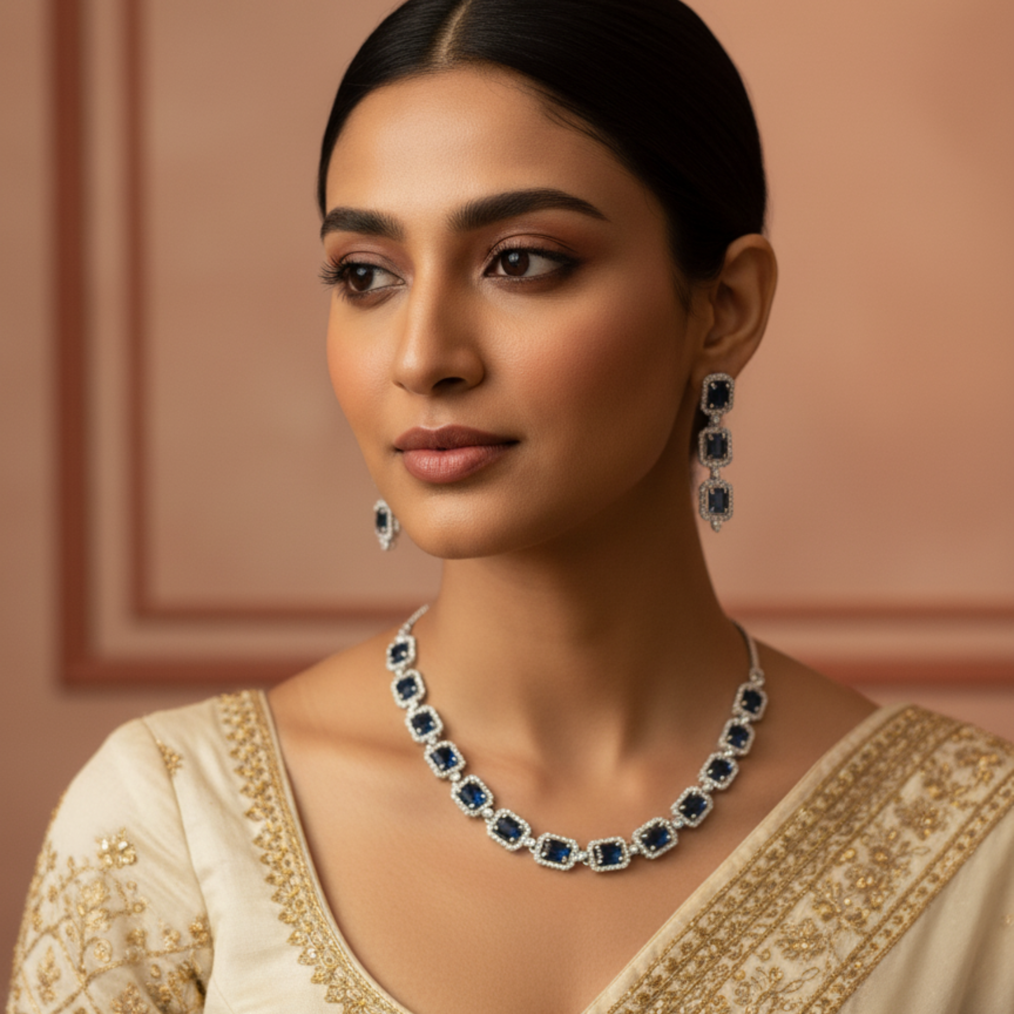 Jiya Royal Blue Ad Set