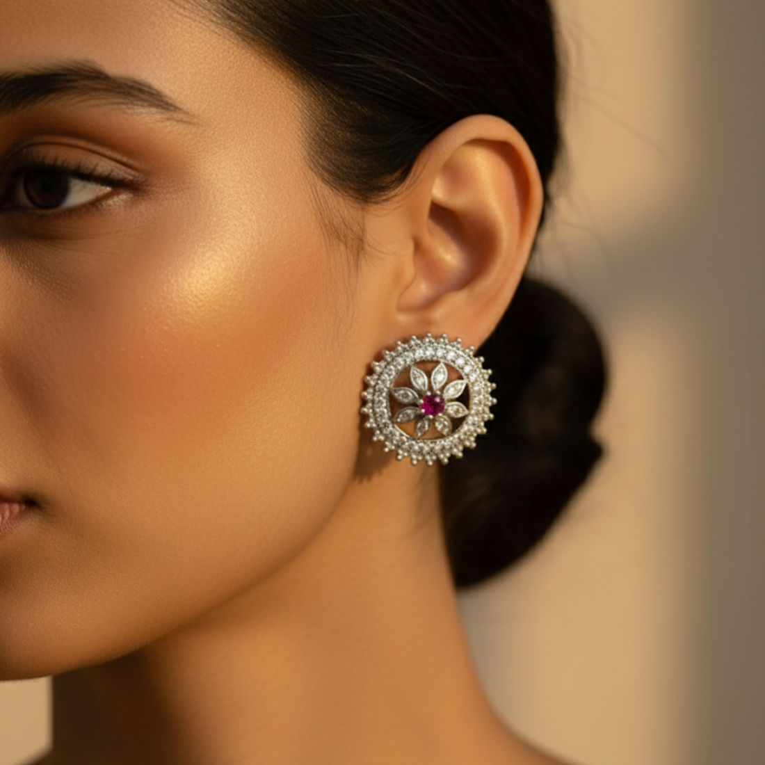 Aisha American Diamond Studs