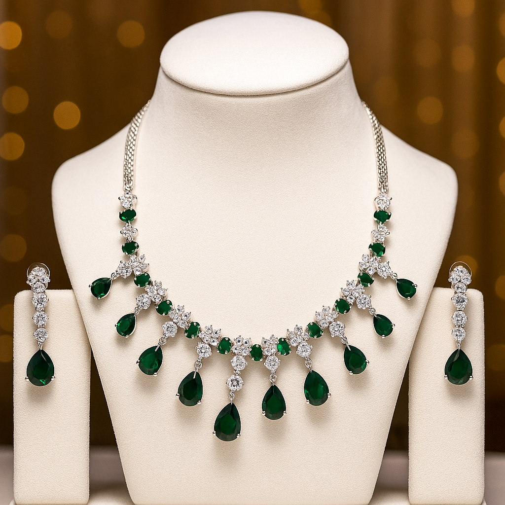 Grace Emerald Necklace Set