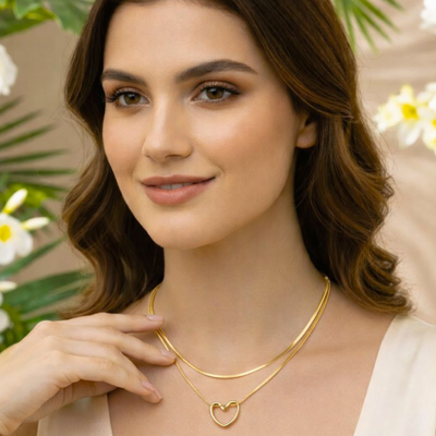 Noah Flat Heart Anti-tarnish Chain