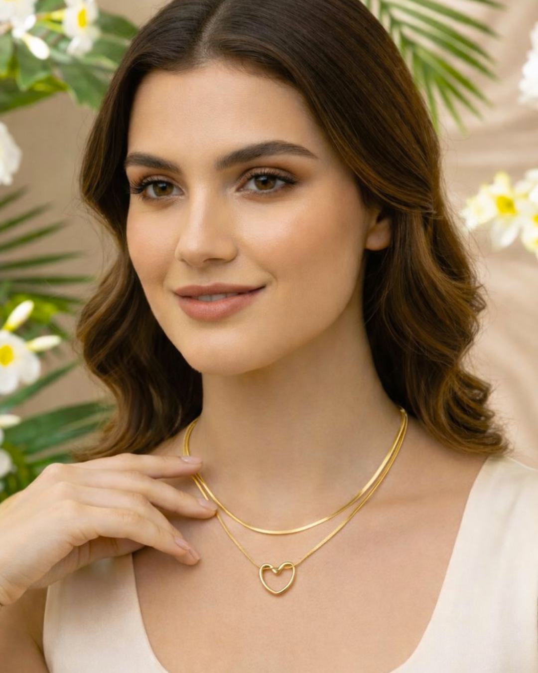 Noah Flat Heart Anti-tarnish Chain