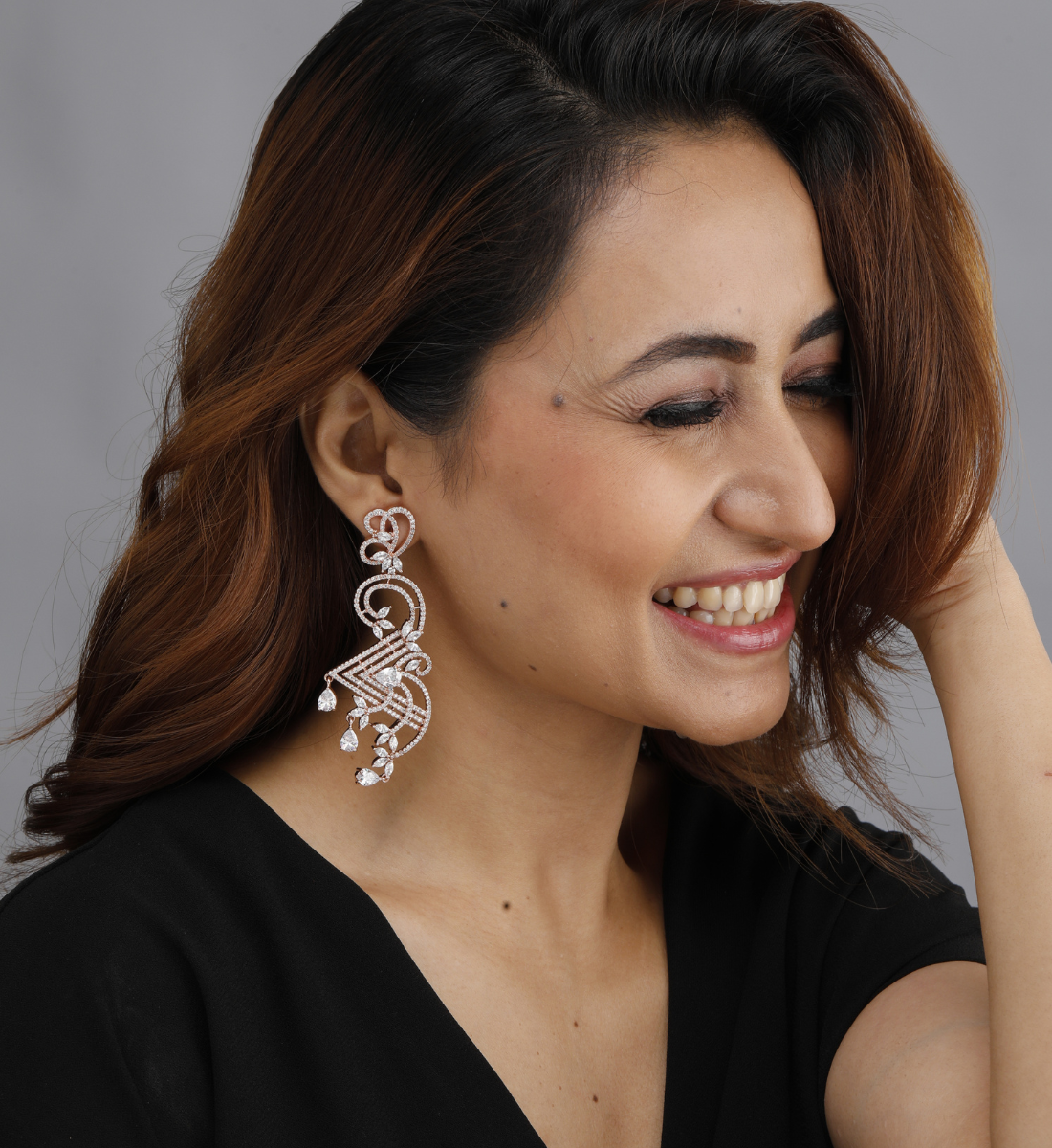 Swirl Rose Gold Earrings