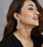 Radiant Rose Gold Diamond Chandelier Earrings