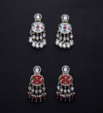 Aliza Mop Enamel Kundan Earrings