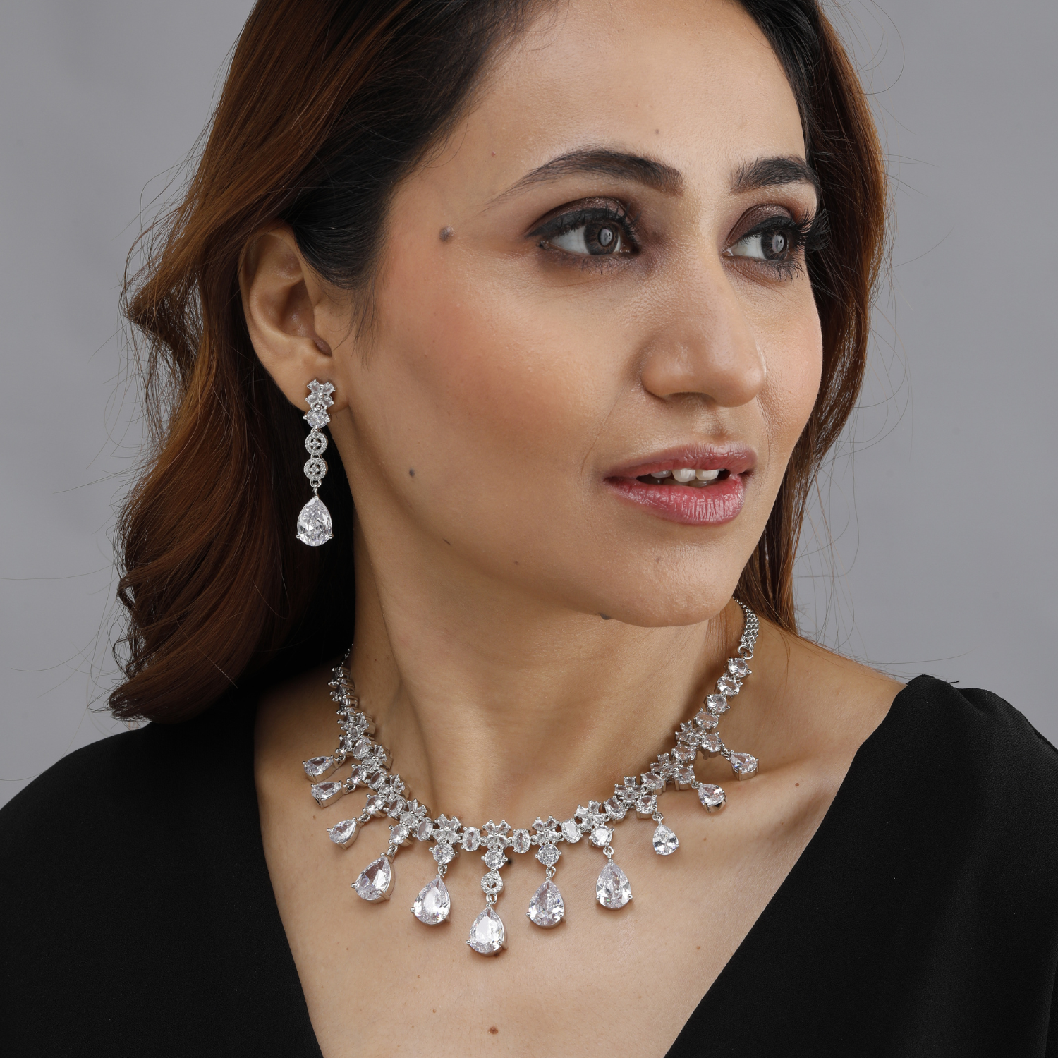 Crystal Teardrop Necklace