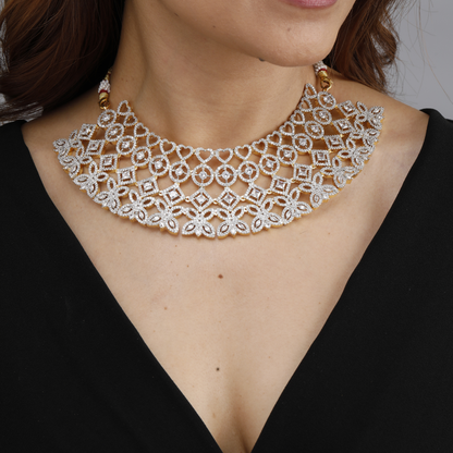 Diamond Lace Choker Set