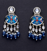 Aliza Mop Enamel Kundan Earrings