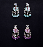 Aliza Mop Enamel Kundan Earrings