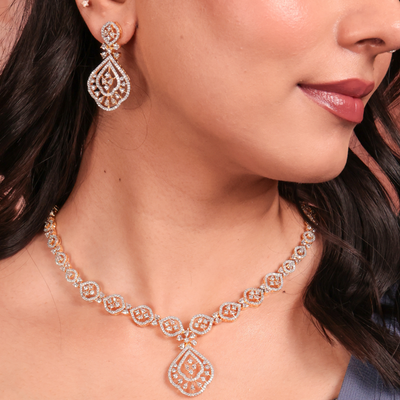 Zohira Luxe CZ Necklace Set