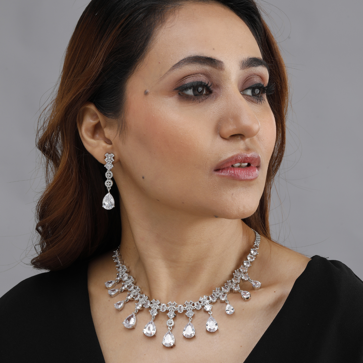 Crystal Teardrop Necklace