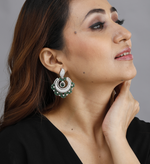 Luxurious Emerald and Diamond Halo Drop Earrings