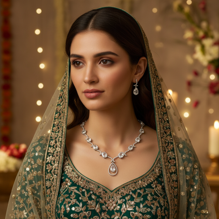 Crystal AD Drop Necklace