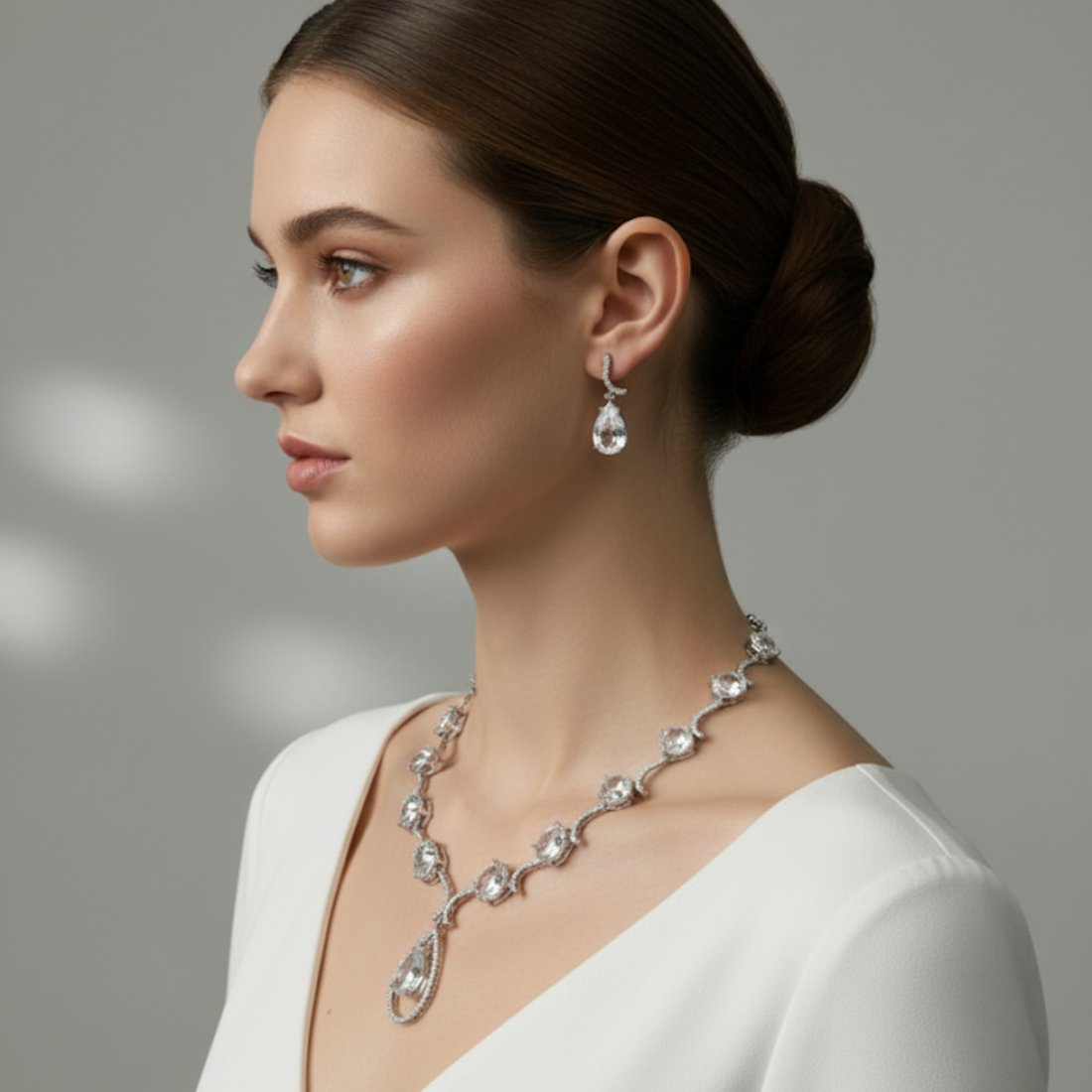 Crystal AD Drop Necklace