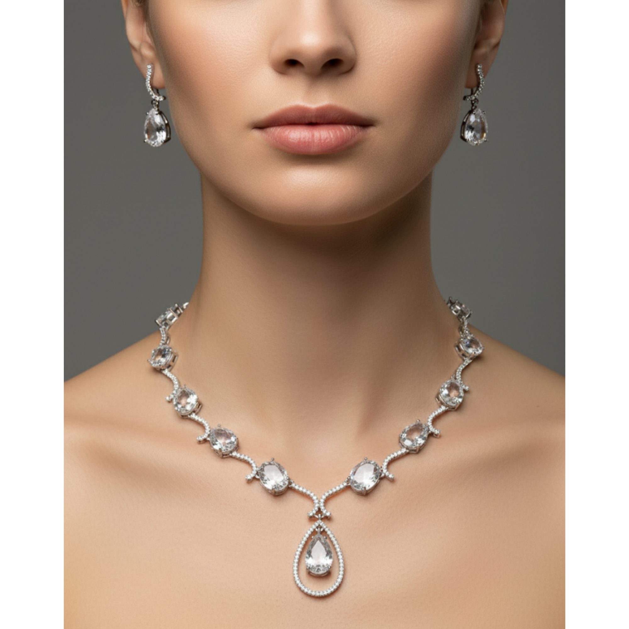 Crystal AD Drop Necklace