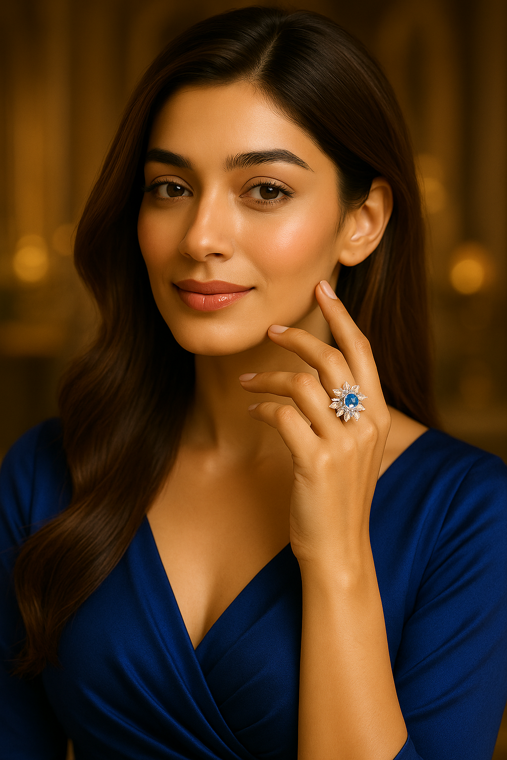 Aqua Bloom Ring