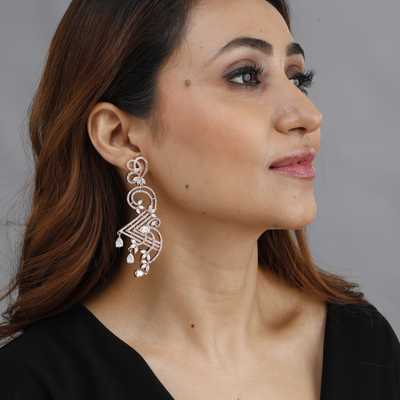 Swirl Rose Gold Earrings