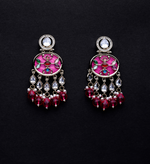 Aliza Mop Enamel Kundan Earrings