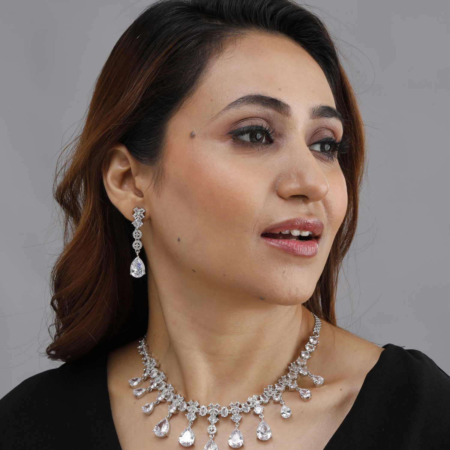 Crystal Teardrop Necklace