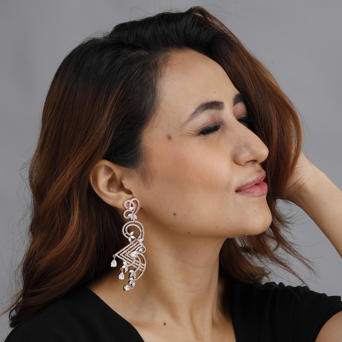 Swirl Rose Gold Earrings