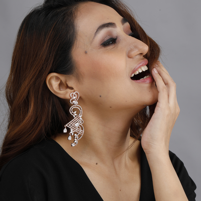 Swirl Rose Gold Earrings