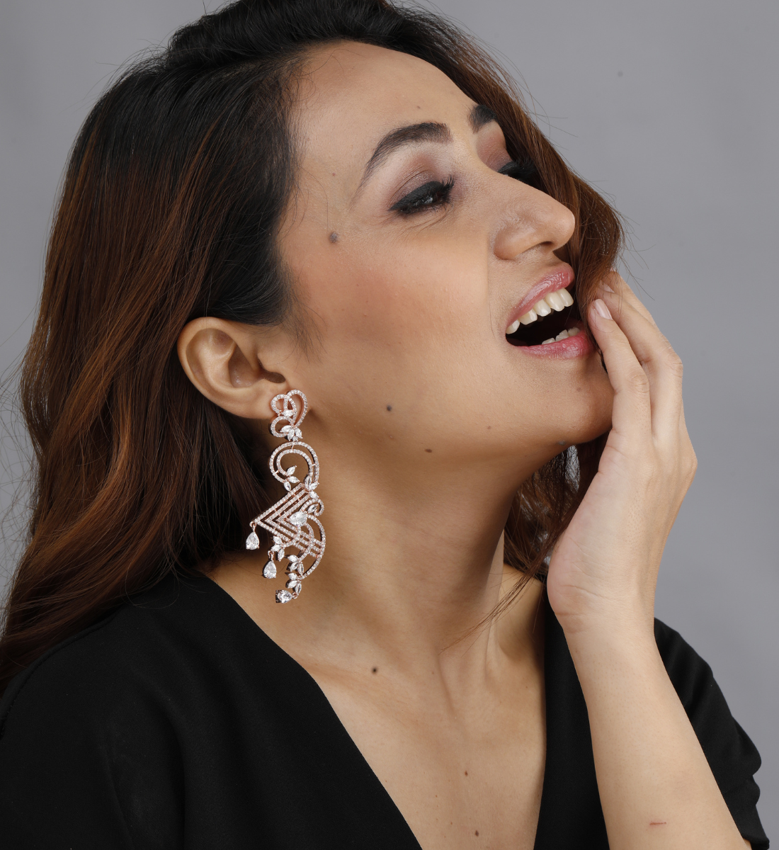 Swirl Rose Gold Earrings