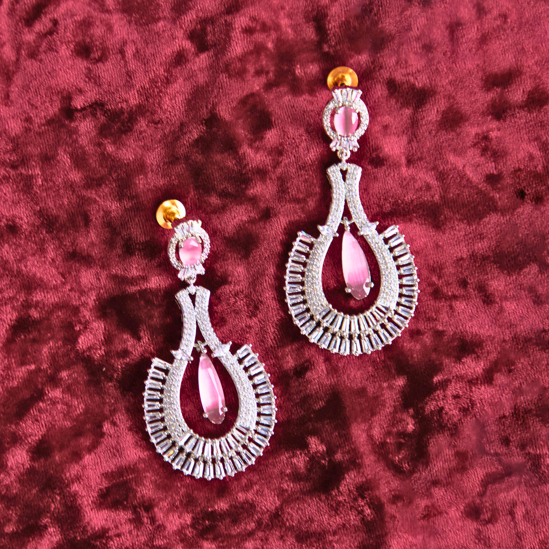 Pink Luxe Teardrop Earrings