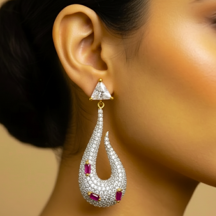 Pink AD Earrings