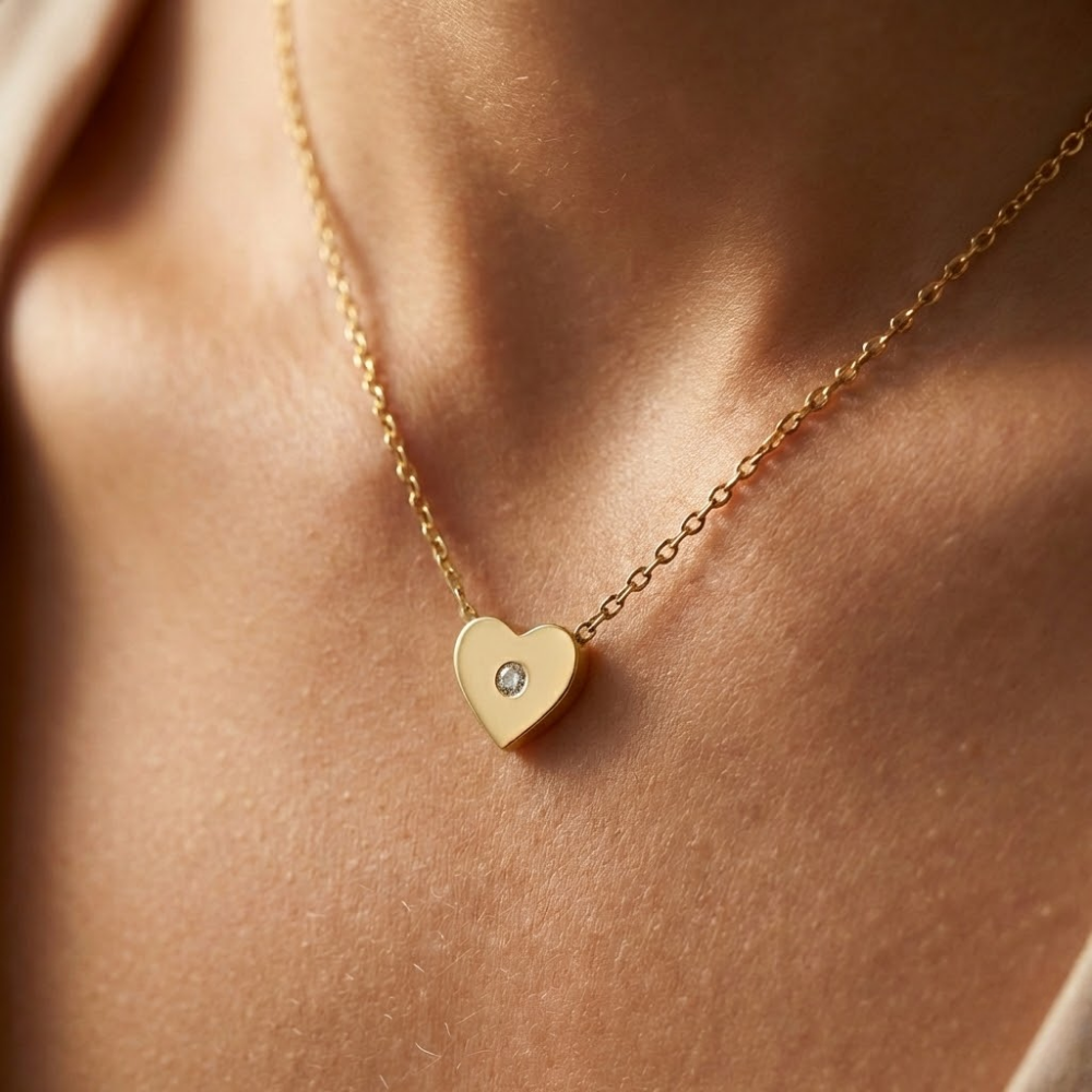 Heart Gold Vermeil Diamond-Touch – Included Luxury Gift Box