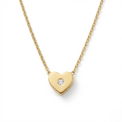 Heart Gold Vermeil Diamond-Touch – Included Luxury Gift Box