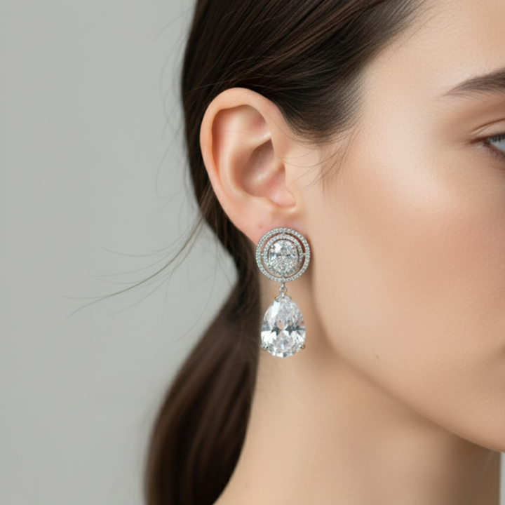 Short Ad Drop Earrings