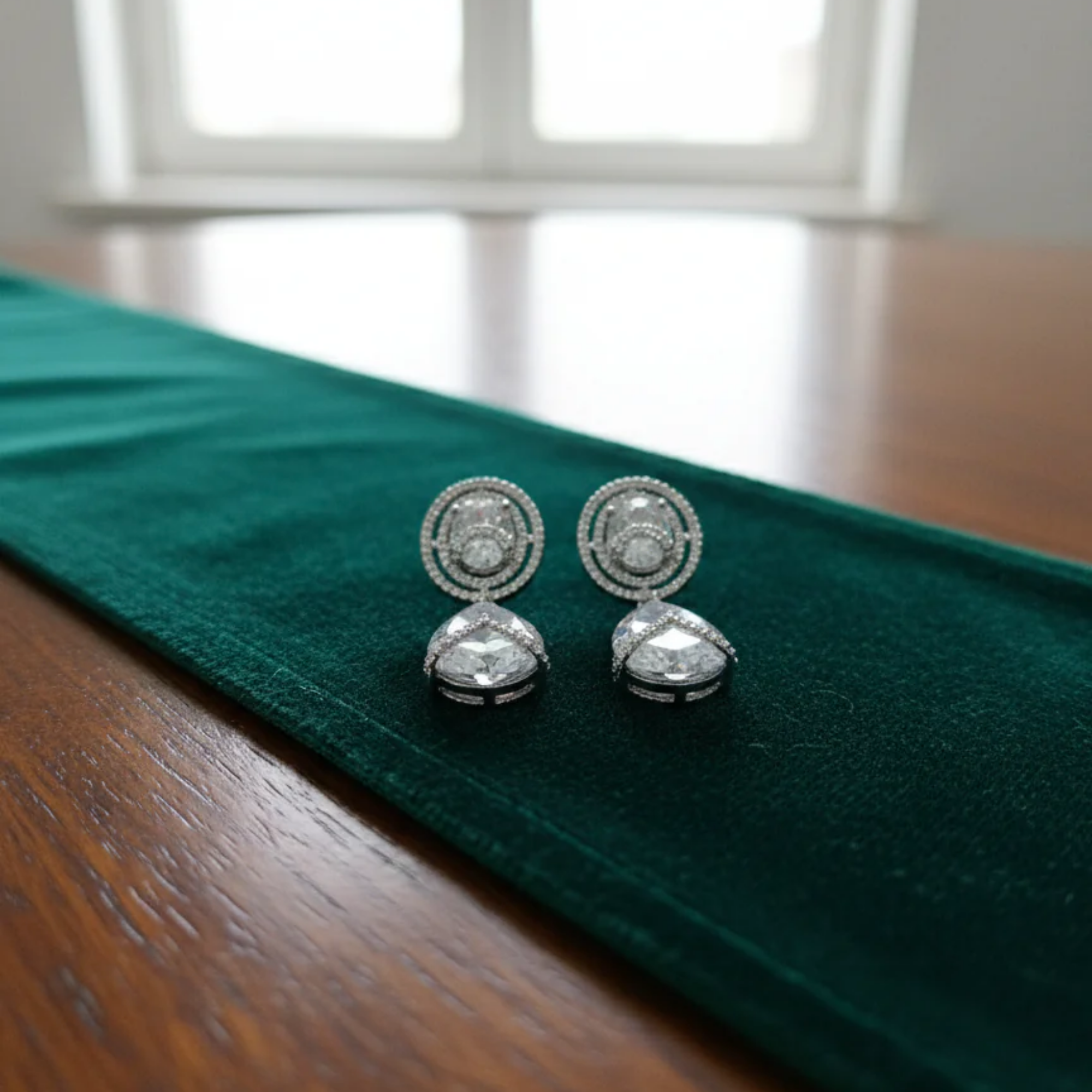 Short Ad Drop Earrings