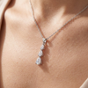 Eternal Spark Silver Drop Pendant- Included Luxury Gift Box