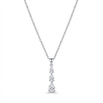 Eternal Spark Silver Drop Pendant- Included Luxury Gift Box
