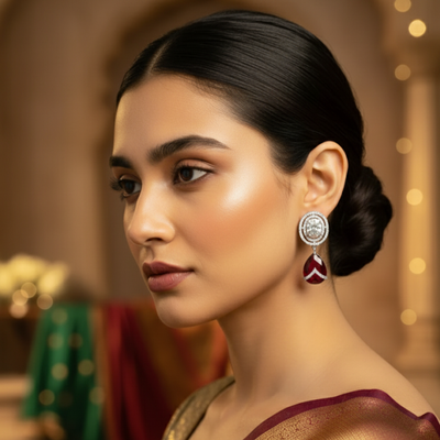 Short Ad Drop Earrings