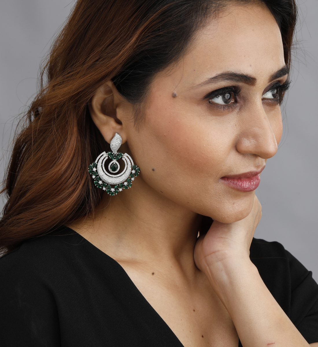 Diamond Halo Drop Earrings