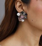 Zehra Luxe Floral Pearl Earrings